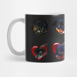 Rottweiler Sticker pack cute puppies Mug